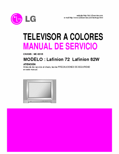 LG RP-29FC40P service manual